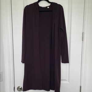 J. Jill Women's Deep Purple Cardigan with hood